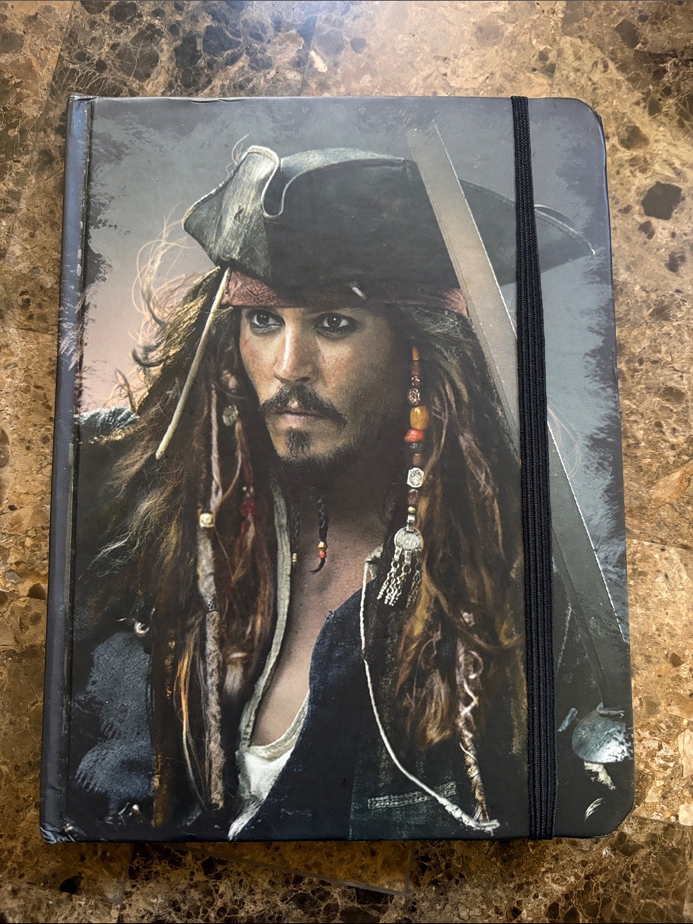 Disney Pirates of the Caribbean Jack Sparrow Skull Notebook - Black & Red